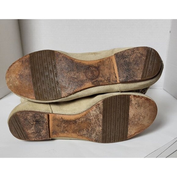 Ugg Slouch Abilene Leather Pull On Knee High Boots Size 9 - Picture 5 of 10